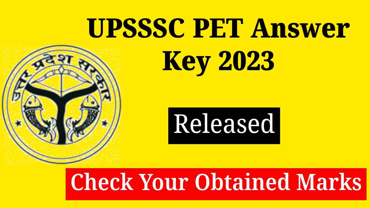 UPSSSC PET Answer Key 2023