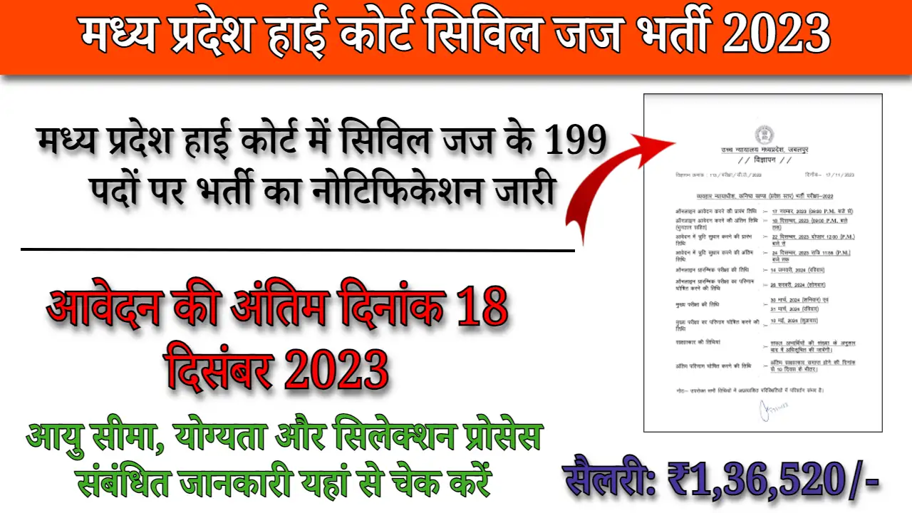 Madhya Pradesh High Court Recruitment 2023