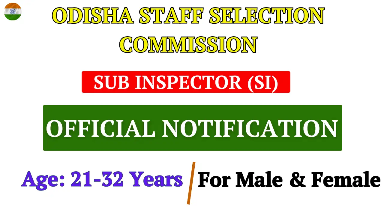 OSSC Police SI Recruitment 2024